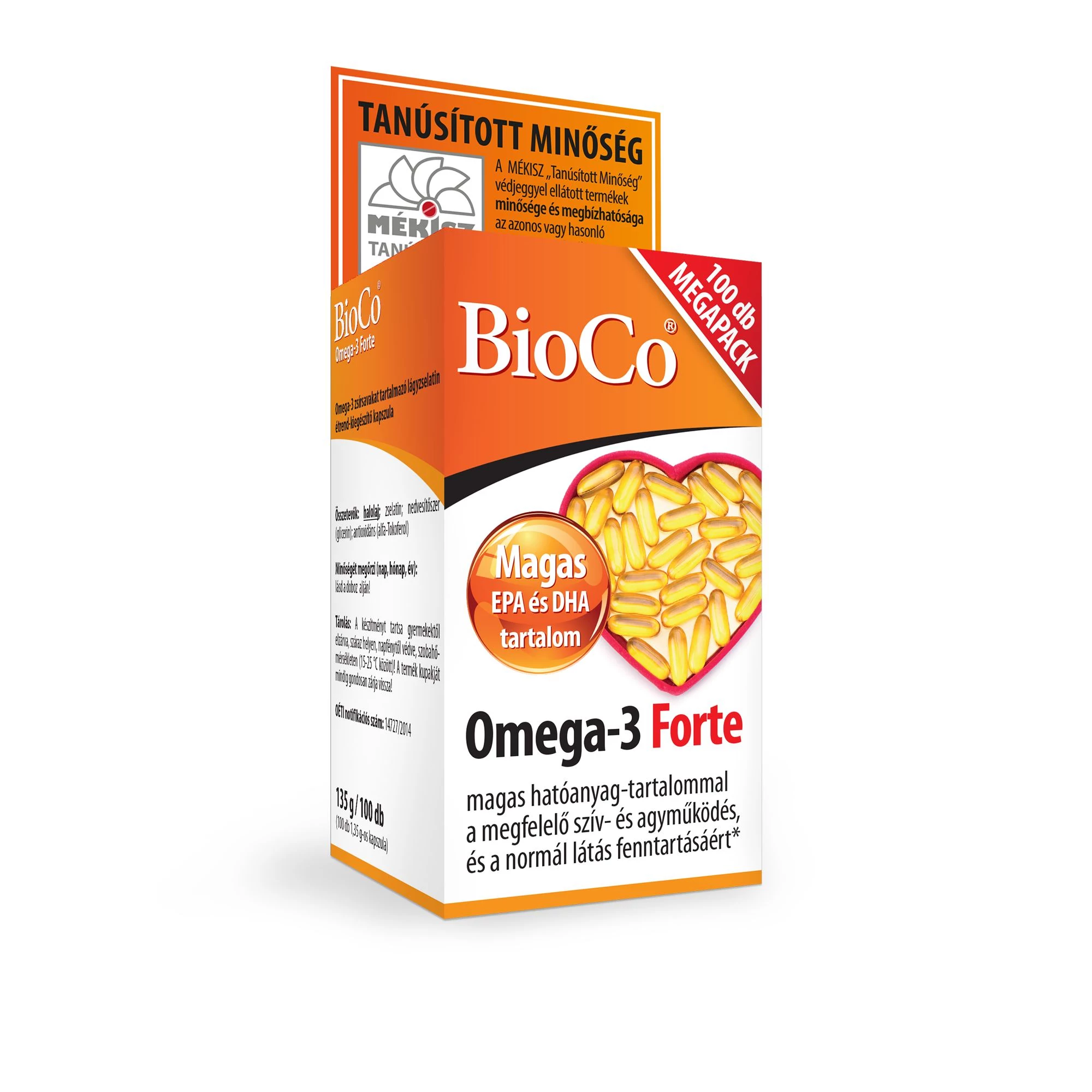 BioCo Omega-3 Forte MEGAPACK kapszula, 100 db