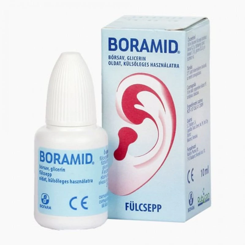 Boramid fülcsepp, 10 ml
